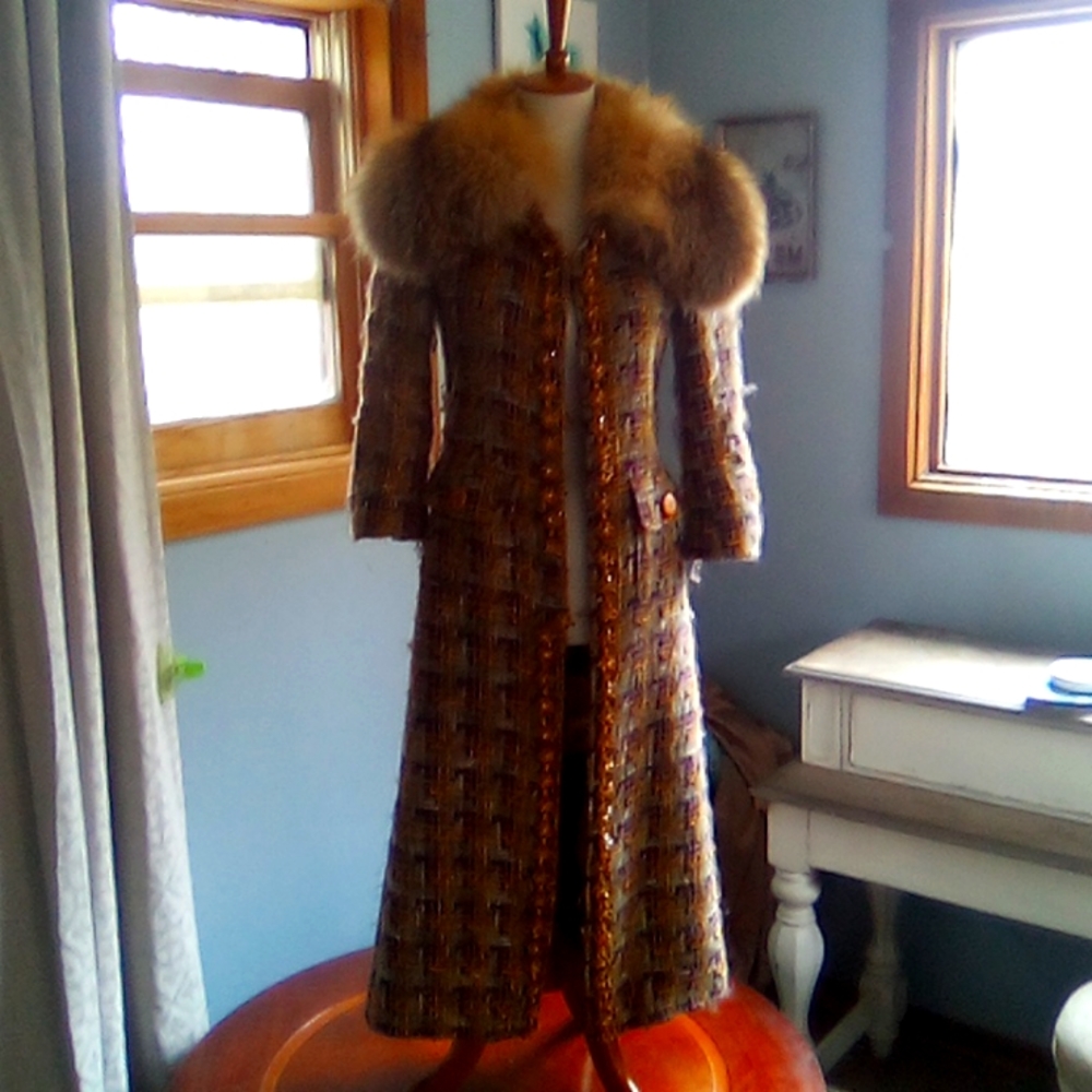 Dolce & Gabbana fur trimmed lined coat.....one of a kind size 40